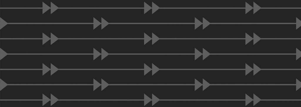 A black patterned background with gray arrows.